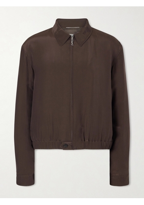 SAINT LAURENT - Satin Jacket - Men - Brown - IT 48
