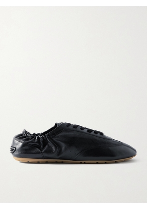 SAINT LAURENT - Lewis Full-Grain Leather Sneakers - Men - Black - EU 42