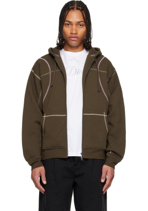 Dime Brown Court Zip Hoodie
