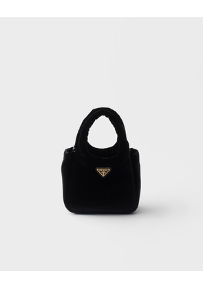 Padded velvet mini handbag
