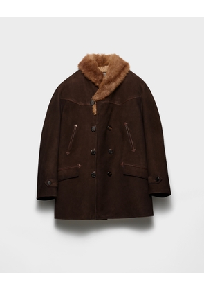 Suede and shearling jacket