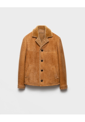 Shearling caban jacket
