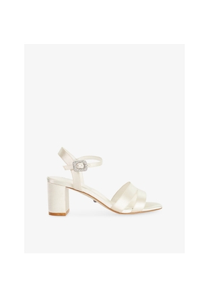 Womens Dune Marital Bridal Satin Heeled Sandals