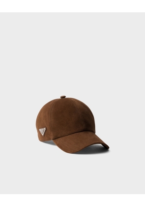 Suede baseball cap