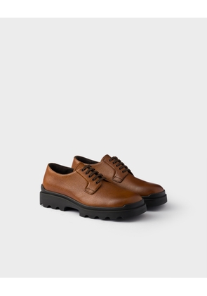 Stamped leather derby shoes