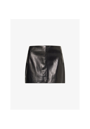 Womens Nour Hammour Avery Mid-Waist Leather Mini Skirt