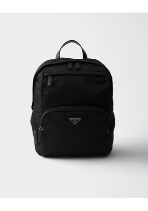 Re-Nylon and Saffiano leather backpack