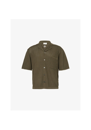Mens Che El Junco Textured Cotton-Knit Shirt