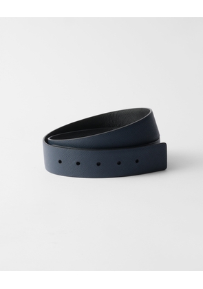 Reversible Saffiano leather belt strap