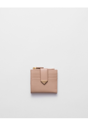 Small Saffiano and smooth leather wallet