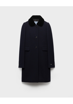 Single-breasted natté fabric coat