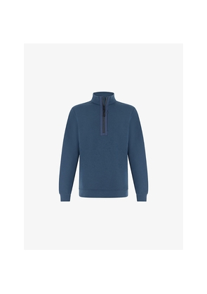 Mens Boggi Half-Zip Stretch Cotton-Blend Jumper