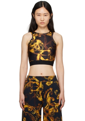 Versace Jeans Couture Black Printed Tank Top