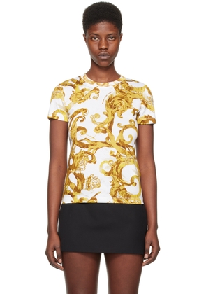 Versace Jeans Couture White Watercolor Couture T-Shirt