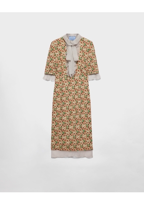 Printed georgette dress