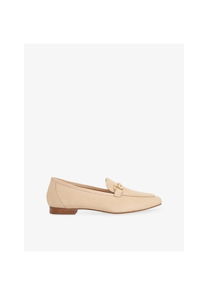 Womens Dune Branded Nubuck-Leather Loafers