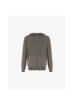 Mens Boggi Hooded Full-Zip Cotton-Blend Jumper