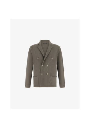 Mens Boggi Double-Breasted Knitted Cotton Jacket