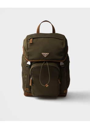Re-Nylon and suede backpack