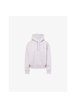 Womens Club Collective Brand-Embroidery Cotton-Blend Hoodie