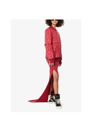 Womens Rick Owens x Moncler Adjustable Split Cotton-Jersey Maxi Skirt