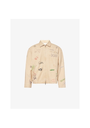 Mens Duke & Dexter Duke Sketch Sand Regular-Fit Cotton Jacket