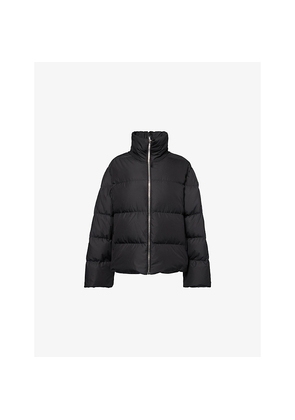 Womens Rick Owens x Moncler Cyclopic High-Neck Shell-Down Jacket
