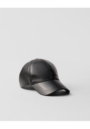 Nappa leather baseball cap