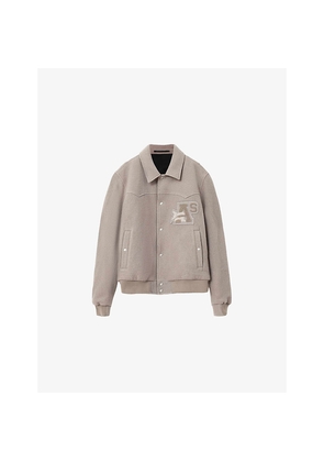 Mens Allsaints Royce Logo-Patch Wool Jacket