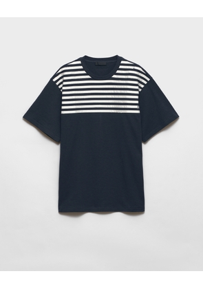 Oversized striped cotton T-shirt
