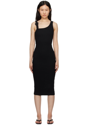Versace Jeans Couture Black Buckle Midi Dress