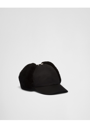 Re-Nylon and shearling hat