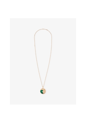 Womens Van Cleef & Arpels Zodiaque Virgo 18ct Rose-Gold and Malachite Pendant Necklace