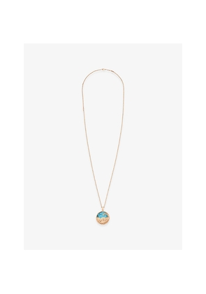 Womens Van Cleef & Arpels Zodiaque Scorpio 18ct Rose-Gold and Turquoise Pendant Necklace