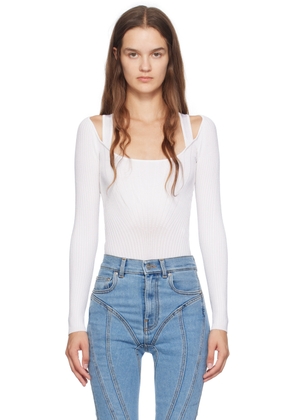Mugler Off-White Sculpting Bodysuit