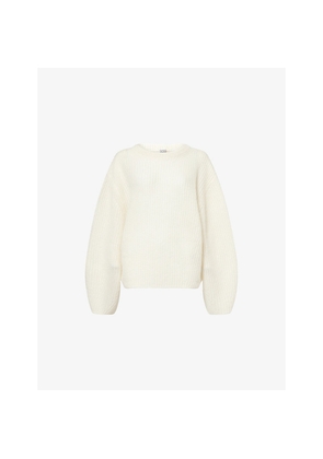 Womens Toteme Ribbed Long-Sleeves Wool-Blend Jumper
