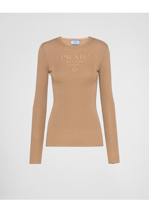 Superfine wool crew-neck sweater