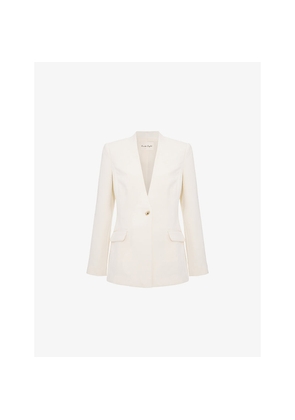 Womens Phase Eight Single-Breasted Stretch-Twill Blazer