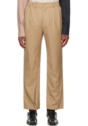 Feng Chen Wang Brown Pleated Trousers