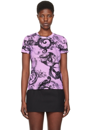Versace Jeans Couture Purple Watercolor Couture T-Shirt