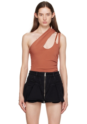 Mugler Pink Asymmetric Bodysuit