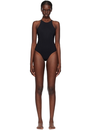 Mugler Black Bonded Swimsuit