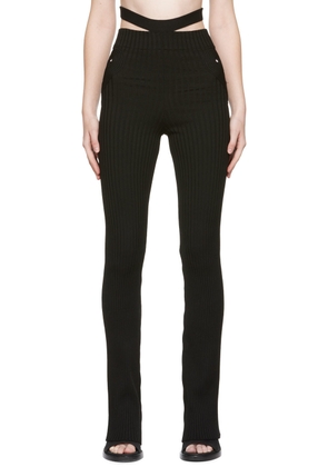 ANDREĀDAMO Black Ribbed Trousers
