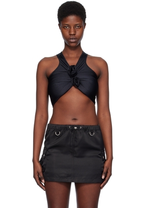 Coperni Black Flower Tank Top