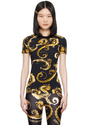 Versace Jeans Couture Black & Gold Chromo Couture T-Shirt