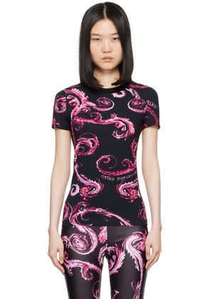 Versace Jeans Couture Black & Pink Chromo Couture T-Shirt