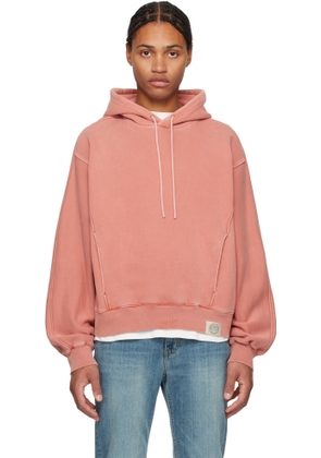 Solid Homme Pink Solid Dyeing Hoodie