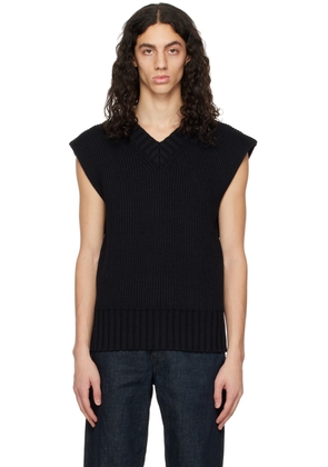 ANDREĀDAMO Black Layered Back Vest