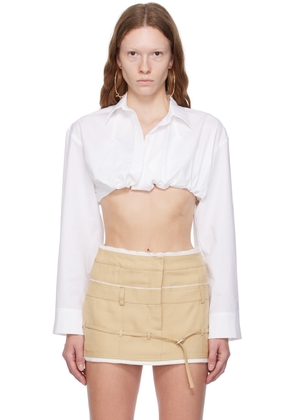 JACQUEMUS White Le Chouchou 'La Chemise Bahia Courte' Shirt