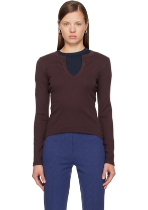 FLORE FLORE Brown Iman Longsleeve T-shirt
